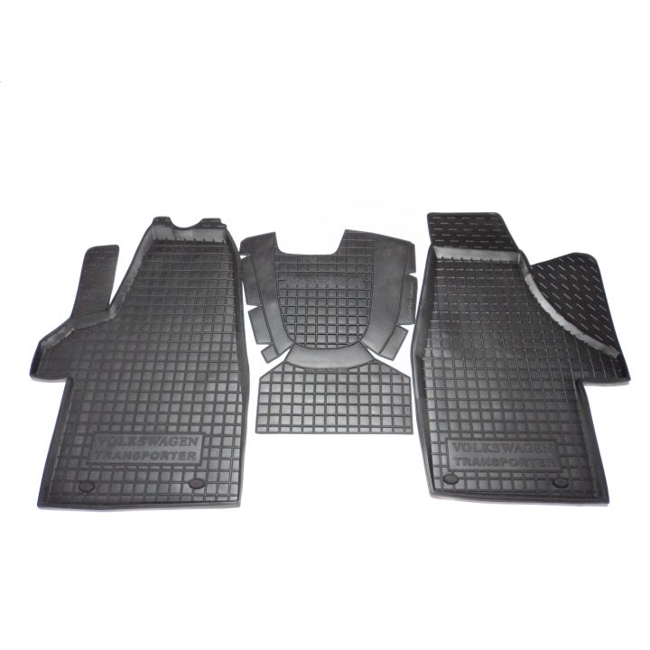 Коврики в салон для Volkswagen T5 Transporter 2010- (1+1), резиновые (AVTO-Gumm)