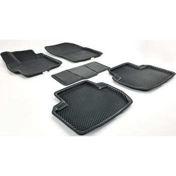 Коврики в салон 3d EVA для Mitsubishi Outlander '12-, черные (Seintex)