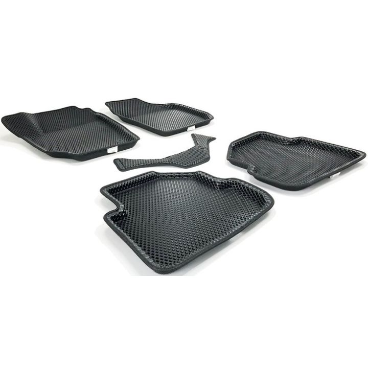 Коврики в салон 3d EVA для Skoda Fabia 2 '07-14, черные (Seintex)