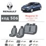 Авточехлы для салона Renault Megane '14-16 1, 5 D, с деленой спинкой (Элегант)