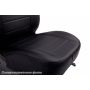 Авточехлы для салона из экокожи для Honda CR-V '06-12, черные (Seintex)