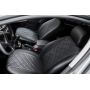 Авточехлы для салона из экокожи для Chevrolet Cruze '09-16, ромб черные (Seintex)