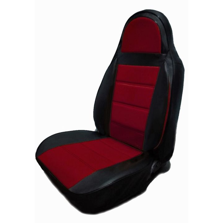 Авточехлы из экокожи для салона Daewoo Lanos / Sens '98-, красный (Пилот)
