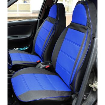 Авточехлы из экокожи для салона Daewoo Lanos / Sens '98-, синий (Пилот)
