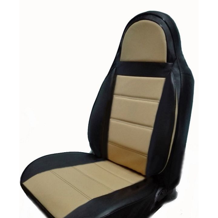 Универсальные чехлы на сиденья Бежевый, экокожа (Пилот)