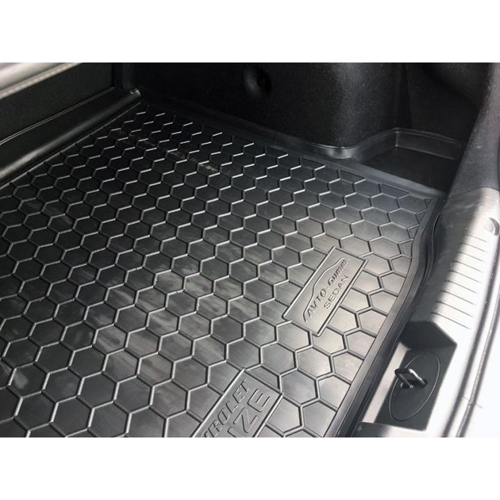 Коврик в багажник для Chevrolet Cruze '09-16 седан, полиуретановый (AVTO-Gumm)