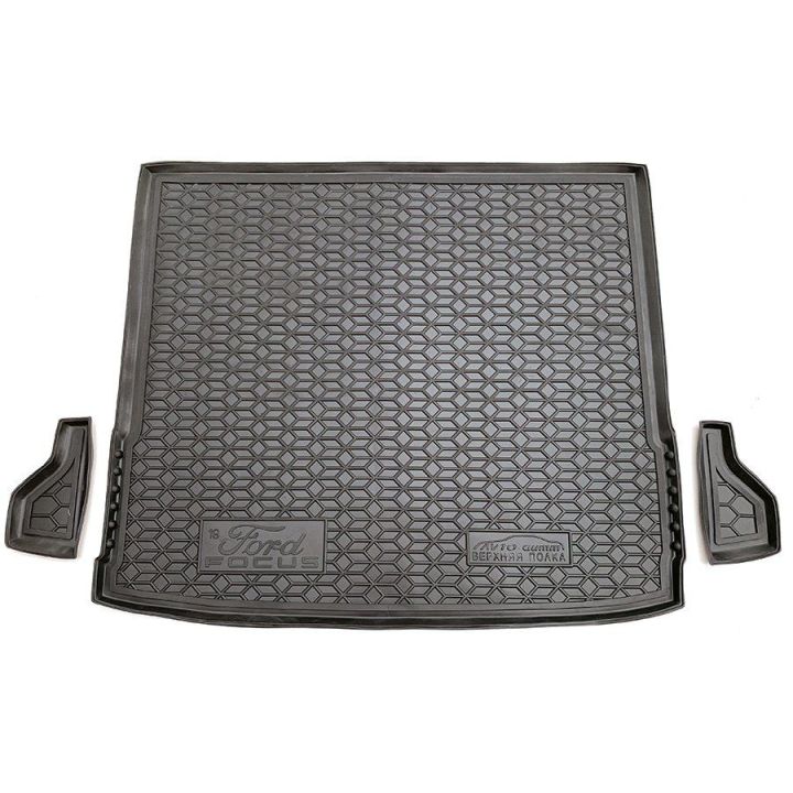 Коврик в багажник для Ford Focus 2019- универсал верхняя полка, полиуретановый (AVTO-Gumm)