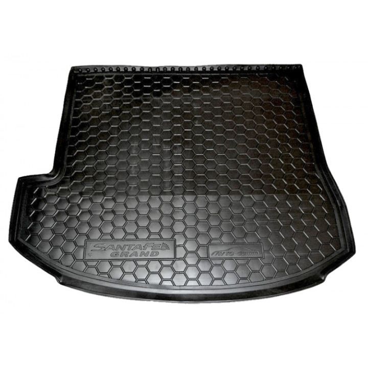 Коврик в багажник для Hyundai Santa Fe '13-17 DM (7 мест, Top), полиуретановый (AVTO-Gumm)