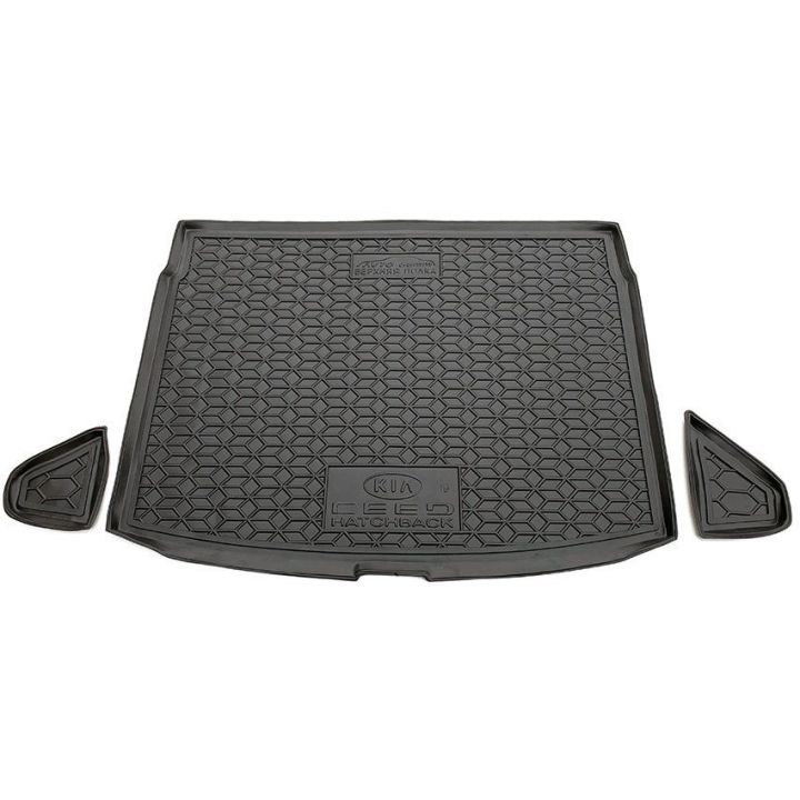 Коврик в багажник для Kia Ceed '19-, хетчбэк, верхняя полка, полиуретановый (AVTO-Gumm)