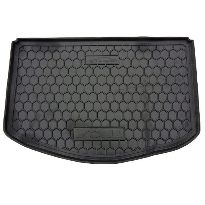 Коврик в багажник для Kia Soul 2014- нижняя полка, полиуретановый (AVTO-Gumm)