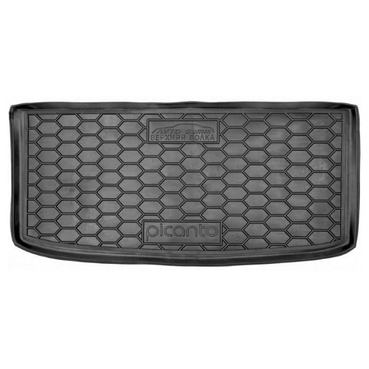 Коврик в багажник для Kia Picanto '17- верхняя полка, полиуретановый (AVTO-Gumm)