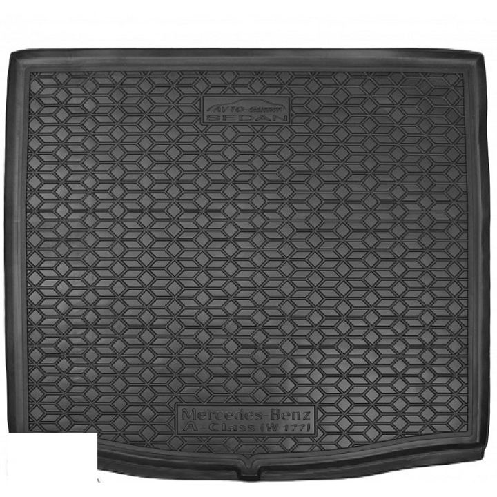 Коврик в багажник для Mercedes A-Class W177 '18- седан без "ушей", полиуретановый (AVTO-Gumm)