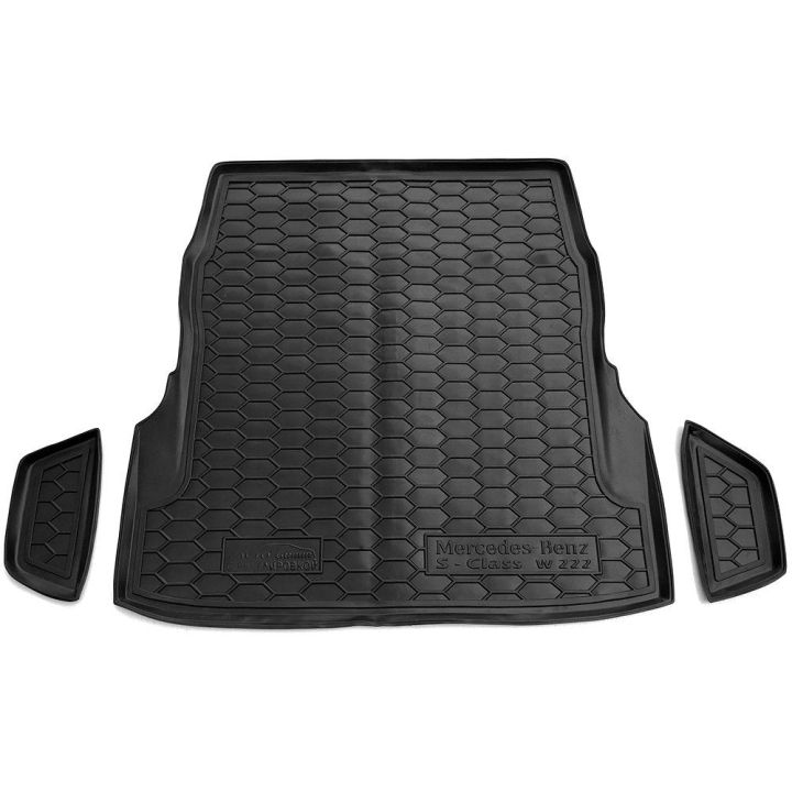 Коврик в багажник для Mercedes S-Class W222 '13-, с регулировкой сидений, полиуретановый (AVTO-Gumm)