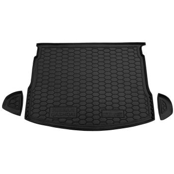 Коврик в багажник для Nissan Qashqai '06-14 с полноразерным зап. колесом, полиуретановый (AVTO-Gumm)