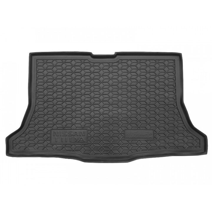 Коврик в багажник для Nissan Tiida '05-14 хетчбэк, полиуретановый (AVTO-Gumm)