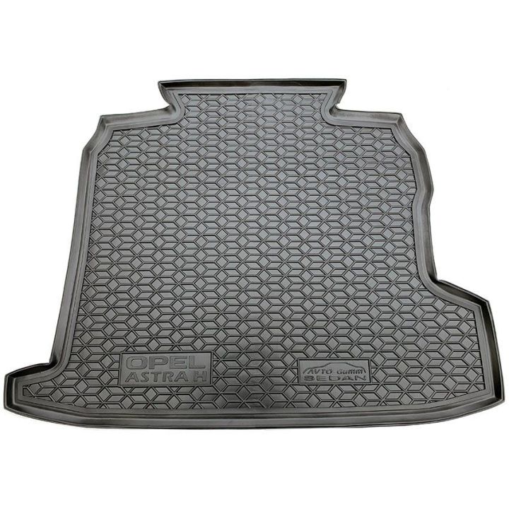 Коврик в багажник для Opel Astra H '04-15 седан, полиуретановый (AVTO-Gumm)