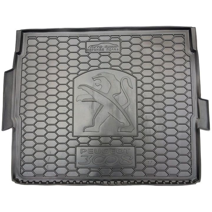 Коврик в багажник для Peugeot 3008 '17- верхняя полка, полиуретановый (AVTO-Gumm)