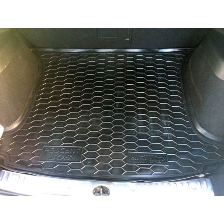 Коврик в багажник для Peugeot 308 '08-13 универсал, 5 мест, полиуретановый (AVTO-Gumm)