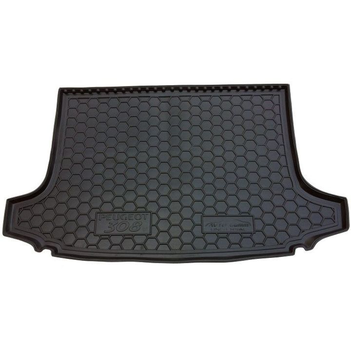Коврик в багажник для Peugeot 308 '08-13 универсал, 7 мест, полиуретановый (AVTO-Gumm)