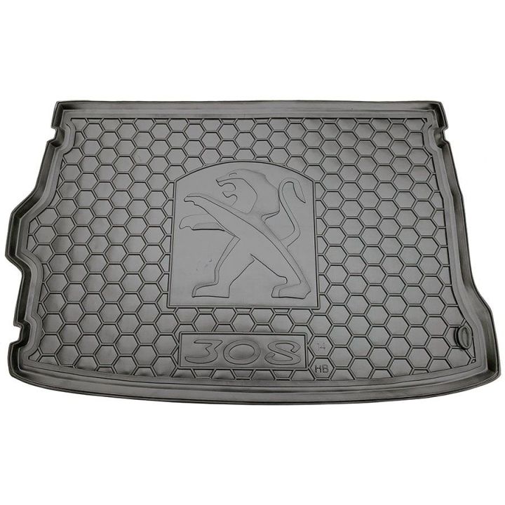 Коврик в багажник для Peugeot 308 '14- хетчбэк, полиуретановый (AVTO-Gumm)