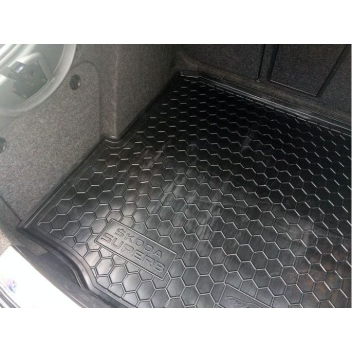 Коврик в багажник для Skoda Superb '09-14 лифтбэк, полиуретановый (AVTO-Gumm)