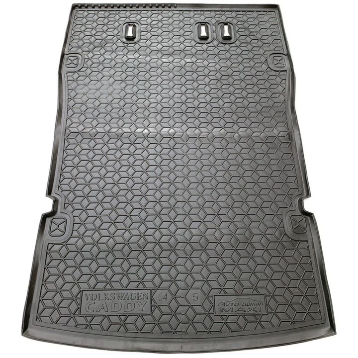 Коврик в багажник для Volkswagen Caddy Maxi '04-15, 5 мест, полиуретановый (AVTO-Gumm)