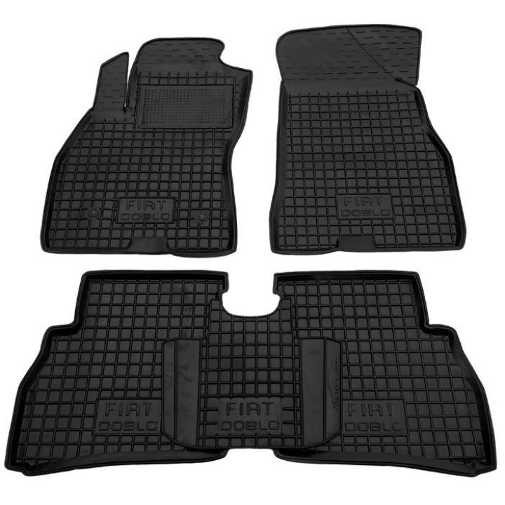 Коврики в салон для Fiat Doblo (2010>), резиновые (AVTO-Gumm)