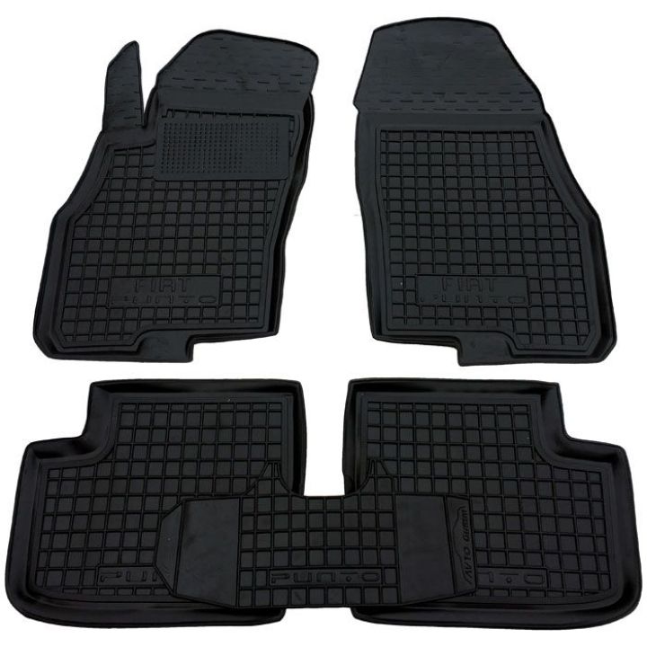 Коврики в салон для Fiat Grande Punto / Punto '05-14, резиновые (AVTO-Gumm)