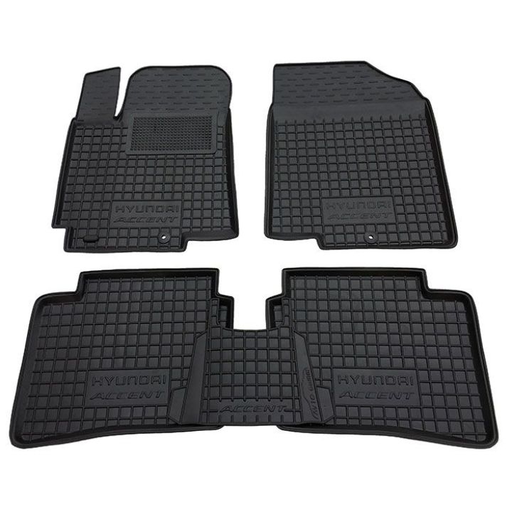 Коврики в салон для Hyundai Accent 2011-, резиновые (AVTO-Gumm)
