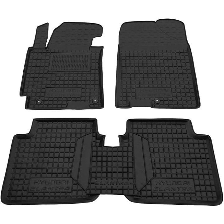 Коврики в салон для Hyundai Elantra 2011-, резиновые (AVTO-Gumm)