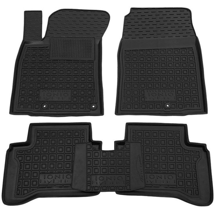 Коврики в салон для Hyundai Ioniq hybrid 2016-, резиновые (AVTO-Gumm)