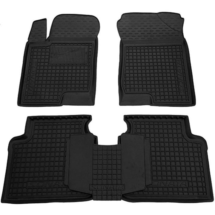 Коврики в салон для Hyundai Sonata 2005-, резиновые (AVTO-Gumm)