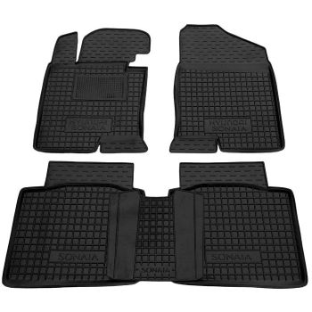 Коврики в салон для Hyundai Sonata 2010-, резиновые (AVTO-Gumm)