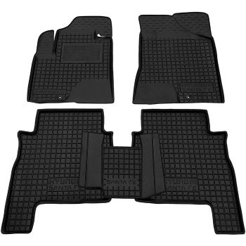 Коврики в салон для Hyundai Santa-Fe 2006-2010 (5мест), резиновые (AVTO-Gumm)