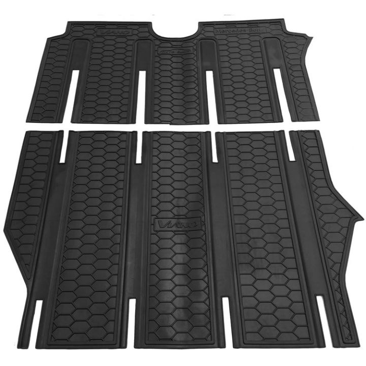 Коврики в салон для Mercedes Viano 2007- (long) салон с 2-х частей, резиновые (AVTO-Gumm)