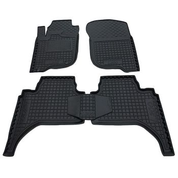 Коврики в салон для Mitsubishi L200 2006-2013 (короткая база), резиновые (AVTO-Gumm)