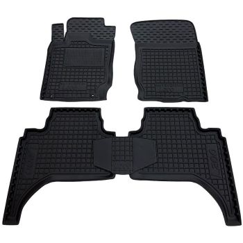 Коврики в салон для Mitsubishi L200 long 2013-, резиновые (AVTO-Gumm)