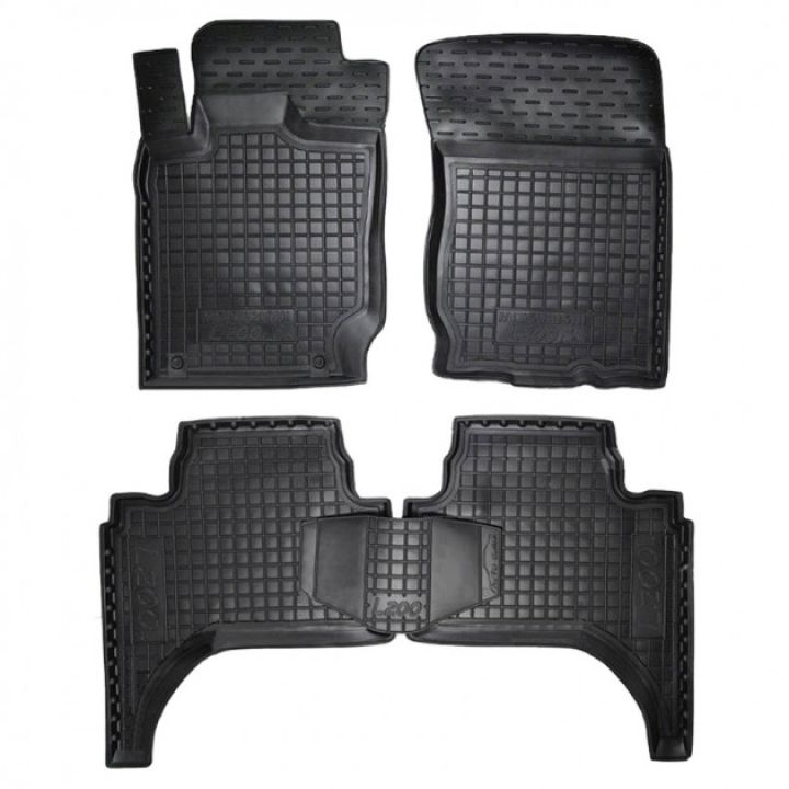 Коврики в салон для Mitsubishi L200 2016- "Invite", резиновые (AVTO-Gumm)