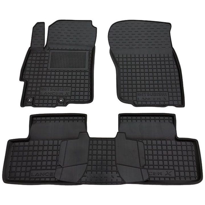 Коврики в салон для Mitsubishi Lancer X 2007-, резиновые (AVTO-Gumm)