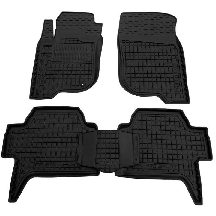 Килимки в салон для Mitsubishi Pajero Sport 2008-, гумові (AVTO-Gumm)