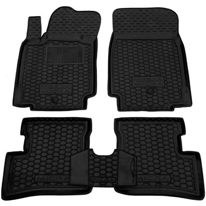 Коврики в салон для Nissan Micra 2003-, резиновые (AVTO-Gumm)