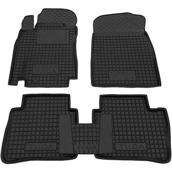 Коврики в салон для Nissan Tiida '05-14, резиновые (AVTO-Gumm)