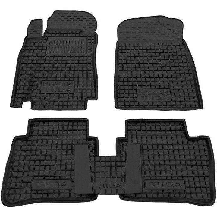 Коврики в салон для Nissan Tiida '05-14, резиновые (AVTO-Gumm)