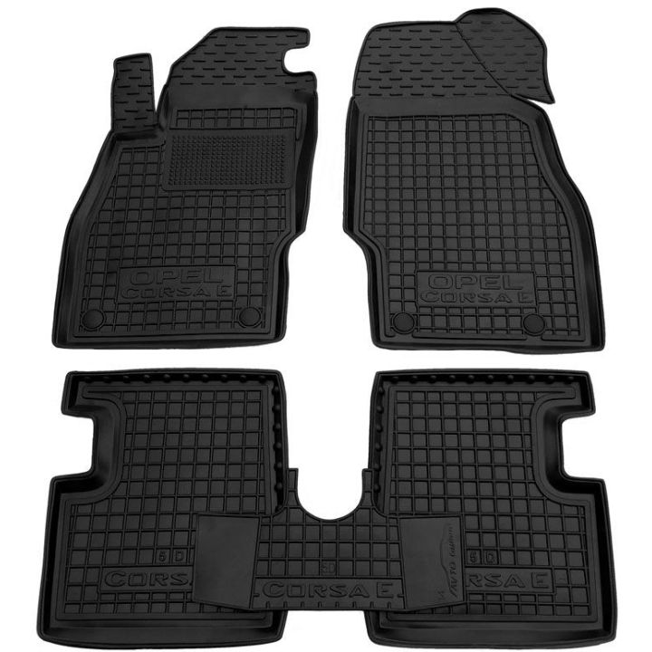 Коврики в салон для Opel Corsa E 2014- (5дв.), резиновые (AVTO-Gumm)