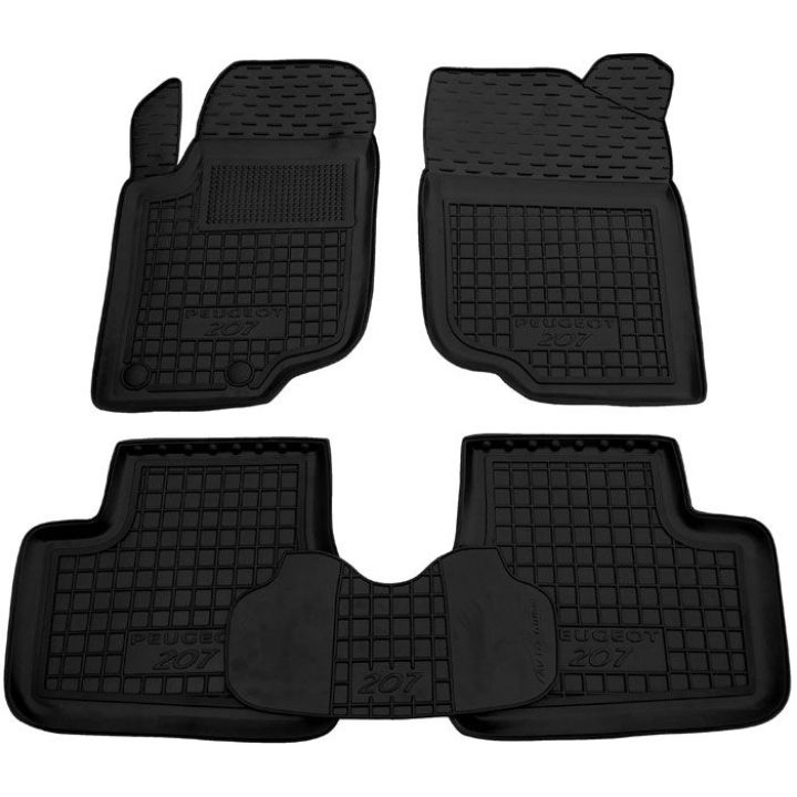 Коврики в салон для Peugeot 207 '06-12, резиновые (AVTO-Gumm)
