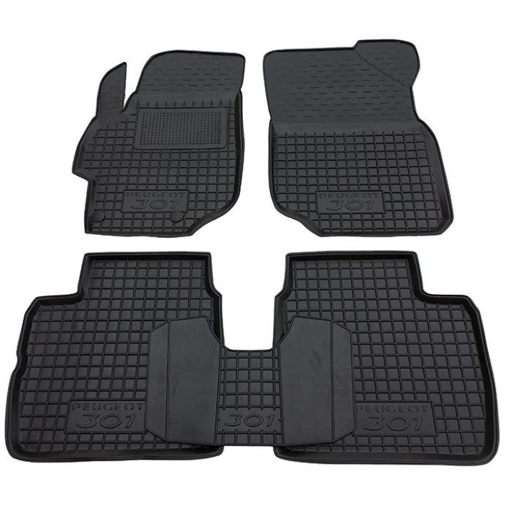 Коврики в салон для Peugeot 301 '12-, резиновые (AVTO-Gumm)