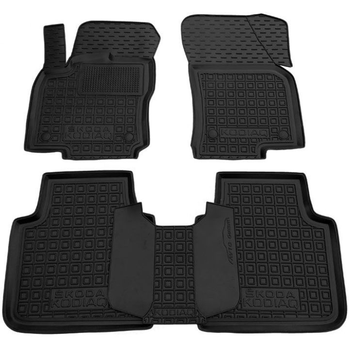 Коврики в салон для Skoda Kodiaq 2017- (5мест), резиновые (AVTO-Gumm)