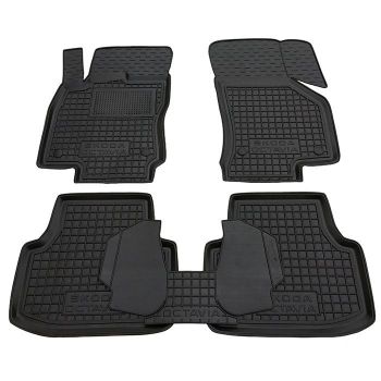 Коврики в салон для Skoda Octavia A7 2013-, резиновые (AVTO-Gumm)