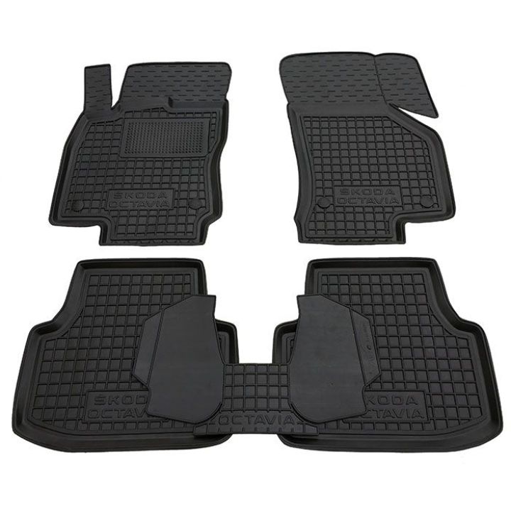 Коврики в салон для Skoda Octavia A7 2013-, резиновые (AVTO-Gumm)