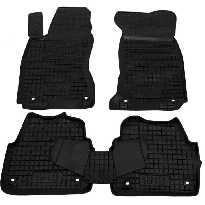 Коврики в салон для Skoda Superb '02-08, резиновые (AVTO-Gumm)